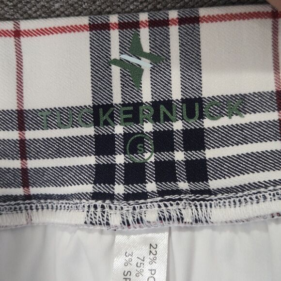 Tuckernuck S White Red Black Plaid Renee Mini Golf Skirt Skort - Picture 6 of 9